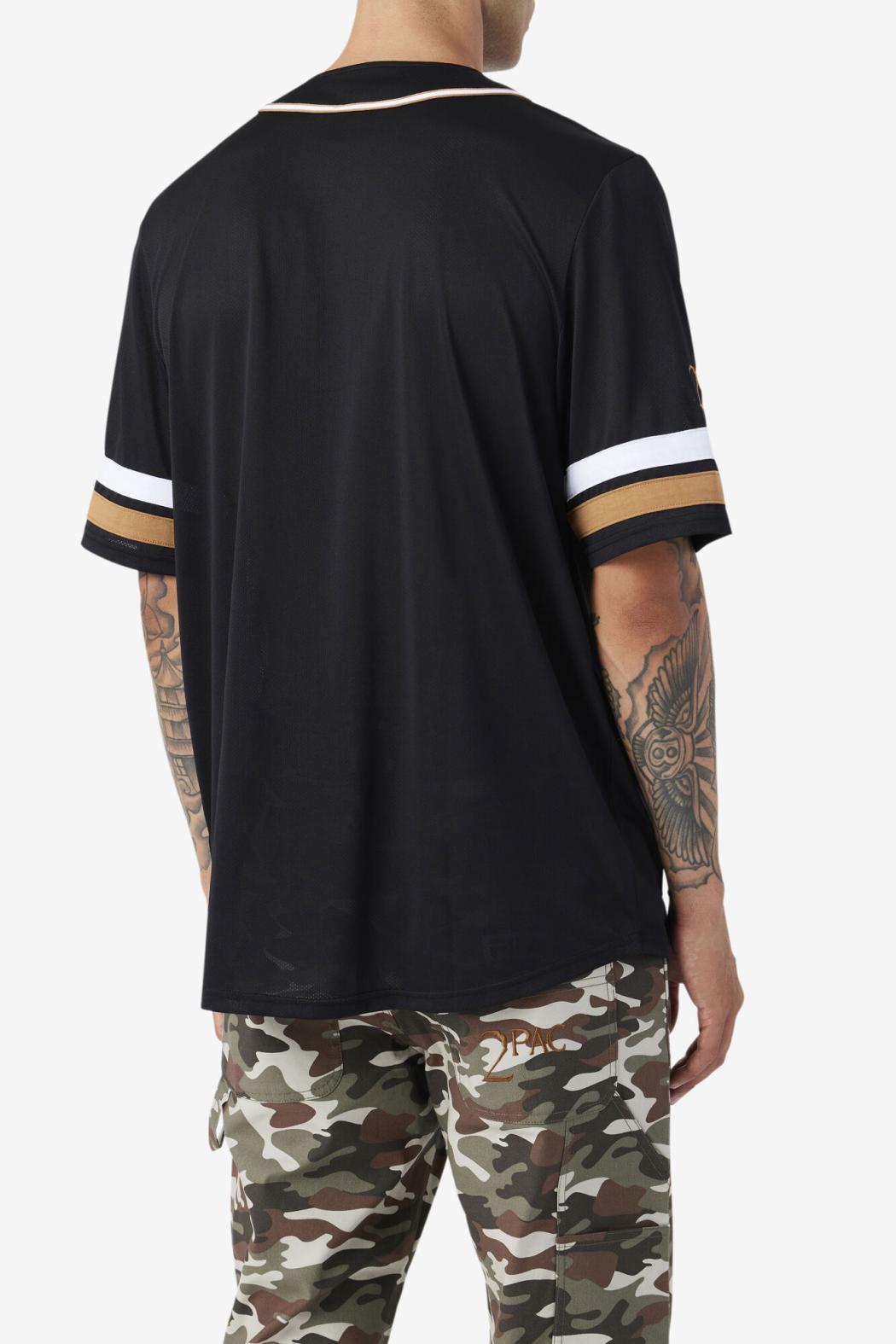 FILA 2Pac Baseball Jersey 001 BLACK / TOBACCO BROWN / WHITE | Men Tops