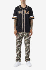 FILA 2Pac Baseball Jersey 001 BLACK / TOBACCO BROWN / WHITE | Men Tops