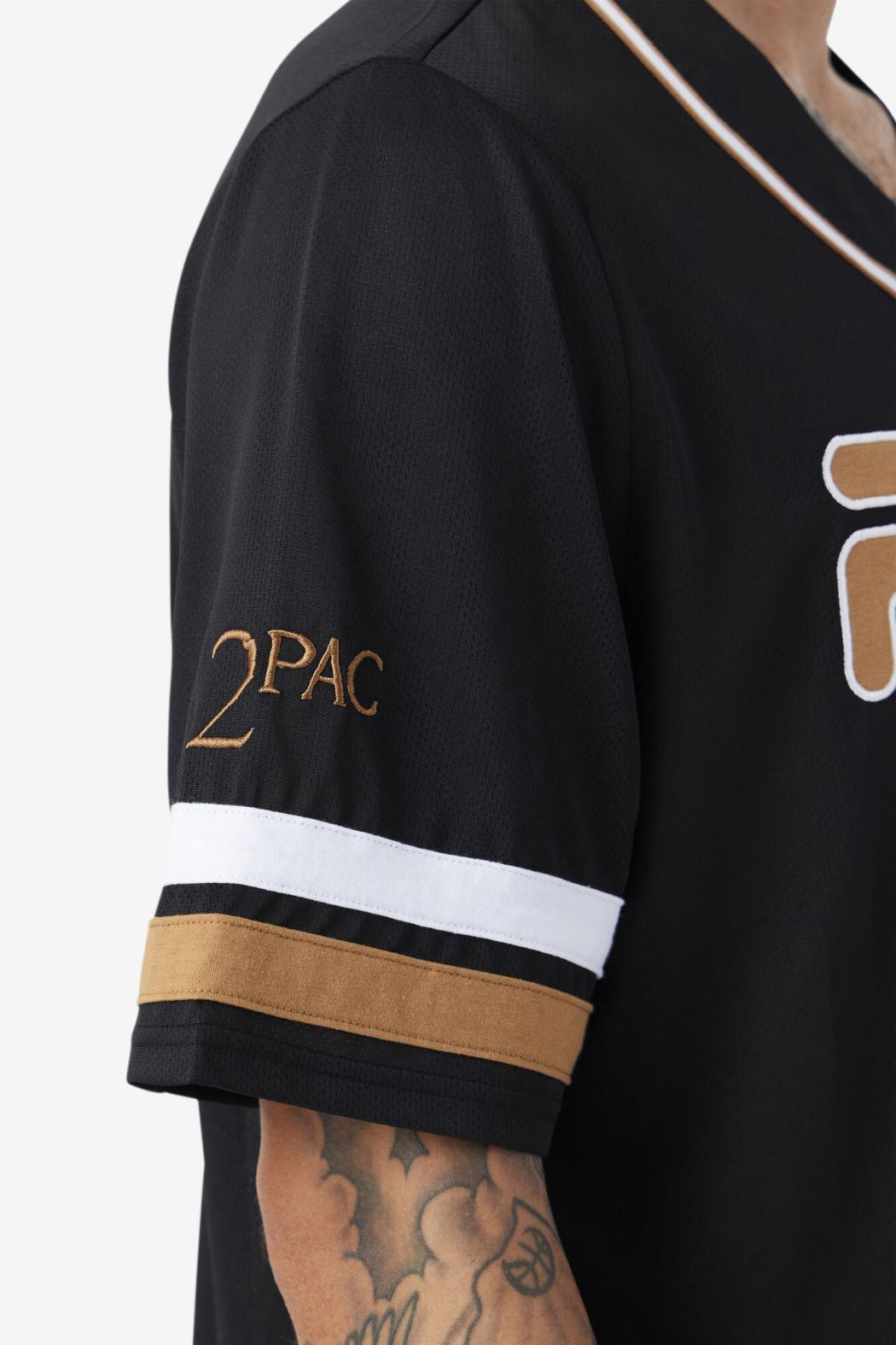 FILA 2Pac Baseball Jersey 001 BLACK / TOBACCO BROWN / WHITE | Men Tops