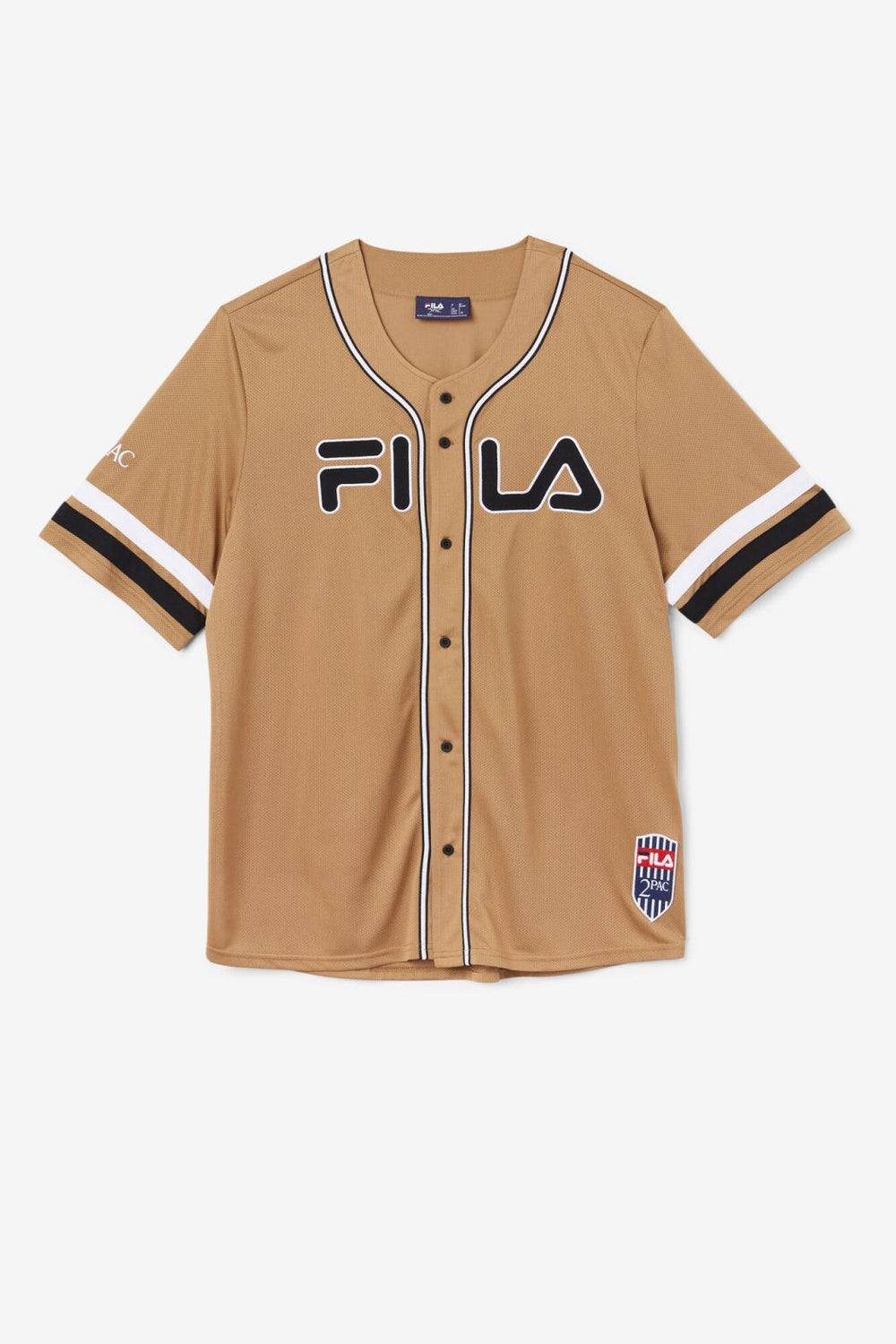 FILA 2Pac Baseball Jersey 227 TOBACCO BROWN / BLACK / WHITE | Men Tops