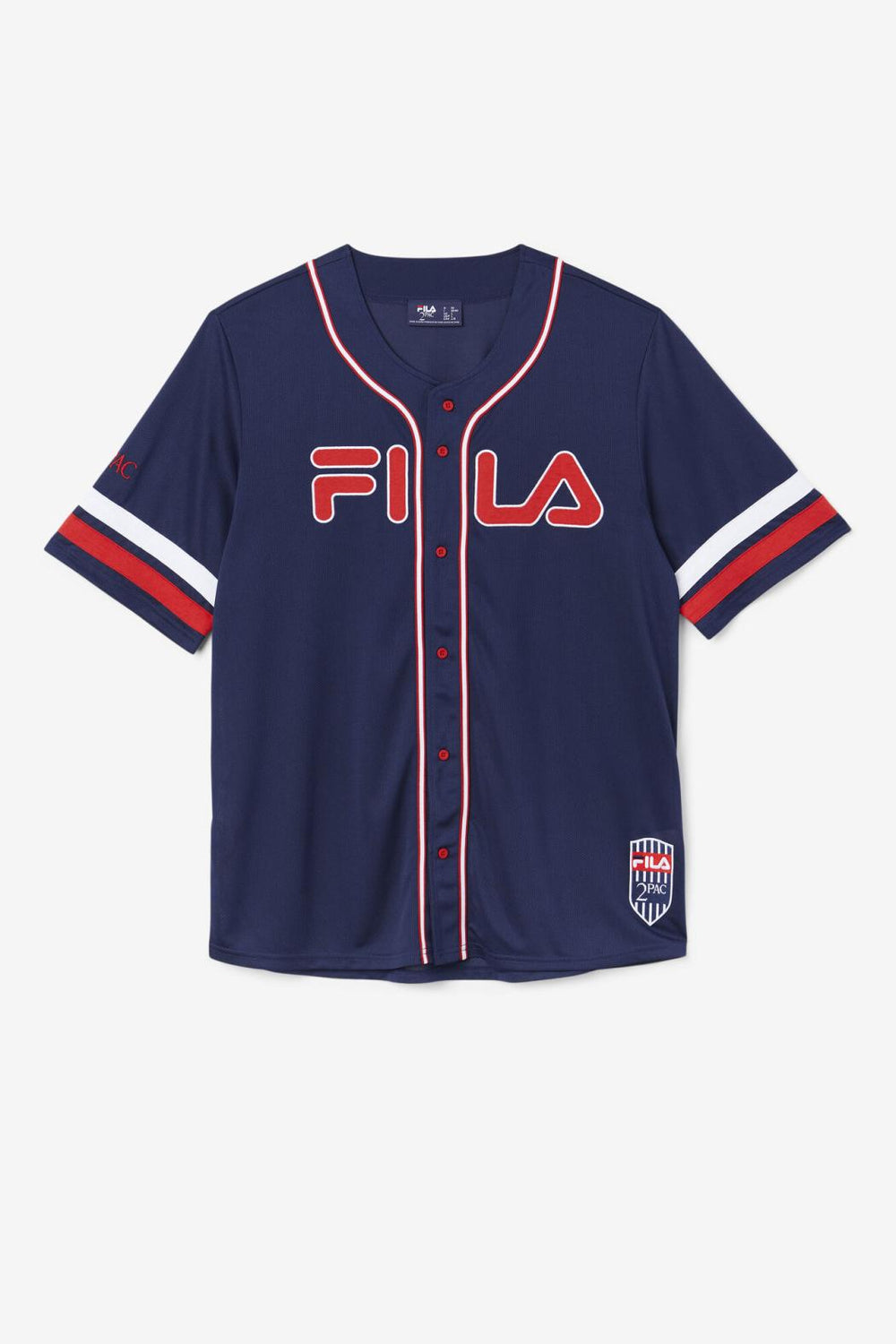 FILA 2Pac Baseball Jersey 410 FILA NAVY / FILA RED / WHITE | Men Tops