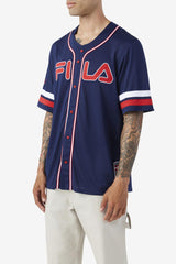 FILA 2Pac Baseball Jersey 410 FILA NAVY / FILA RED / WHITE | Men Tops