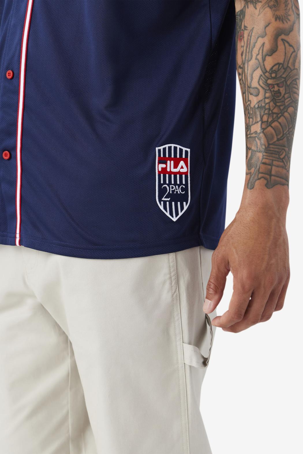 FILA 2Pac Baseball Jersey 410 FILA NAVY / FILA RED / WHITE | Men Tops