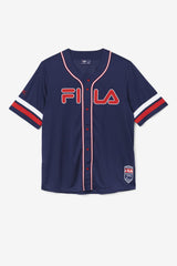 FILA 2Pac Baseball Jersey 410 FILA NAVY / FILA RED / WHITE | Men Tops