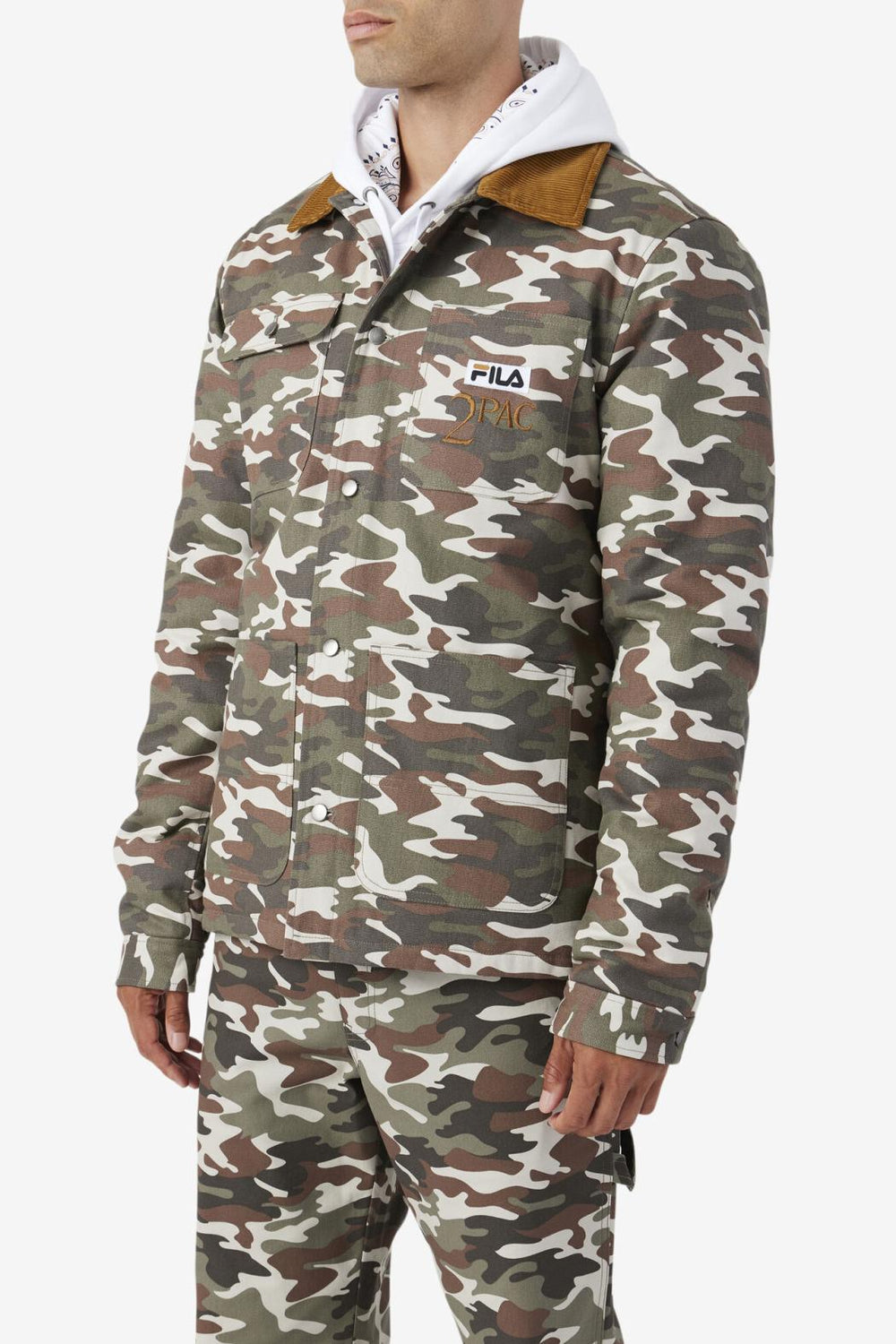 FILA 2Pac Jacket 373 CAMO PRINT / BRONZE BROWN | Men Sweaters &amp; Outerwear