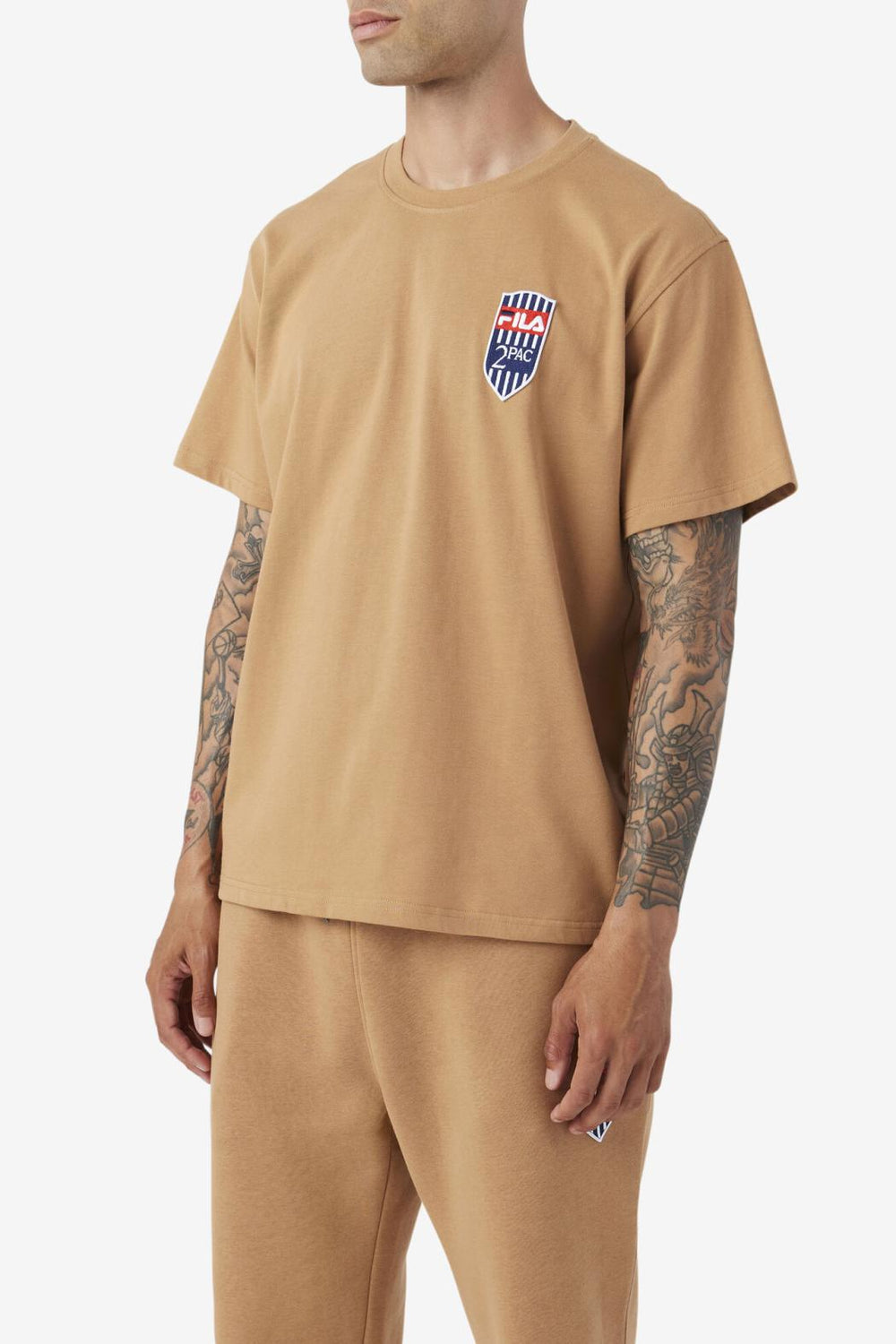 FILA 2Pac Patch Tee 227 TOBACCO BROWN | Men Tops