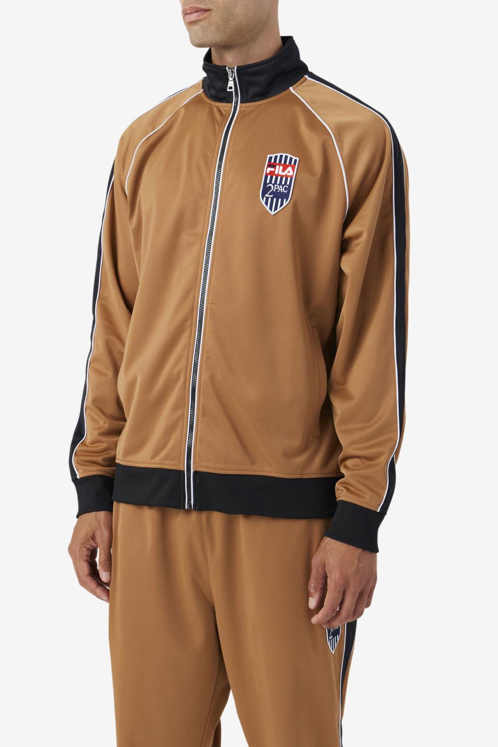 FILA 2Pac Track Jacket 227 TOBACCO BROWN / BLACK / WHITE | Men Sweatsuits &amp; Tracksuits