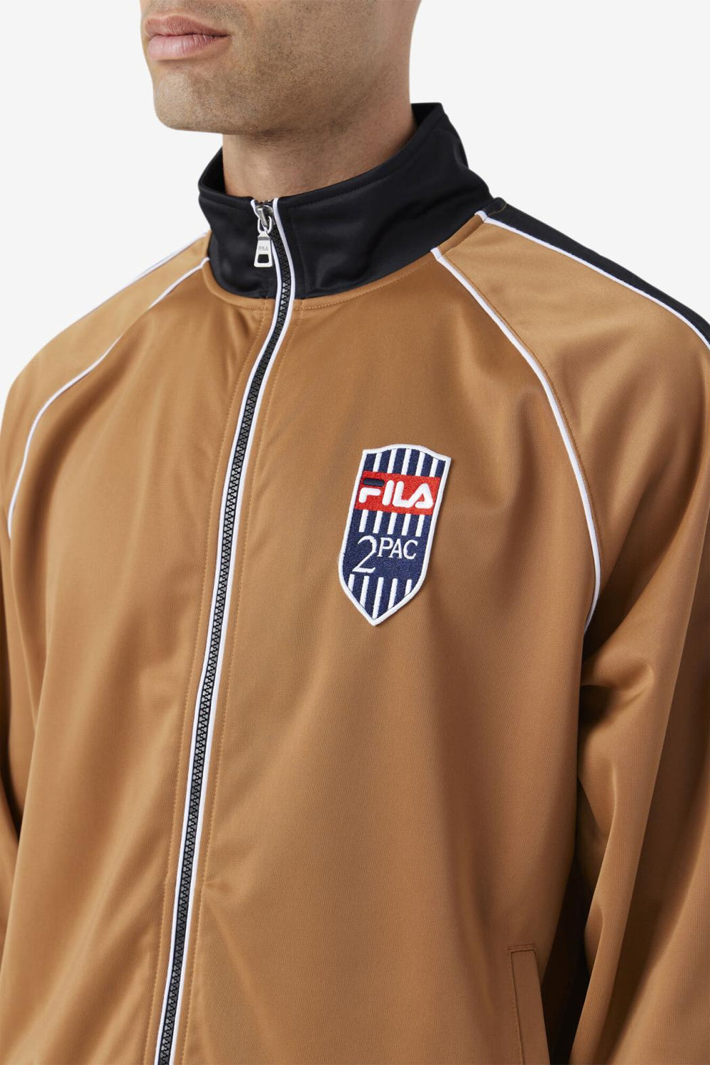 FILA 2Pac Track Jacket 227 TOBACCO BROWN / BLACK / WHITE | Men Sweatsuits &amp; Tracksuits