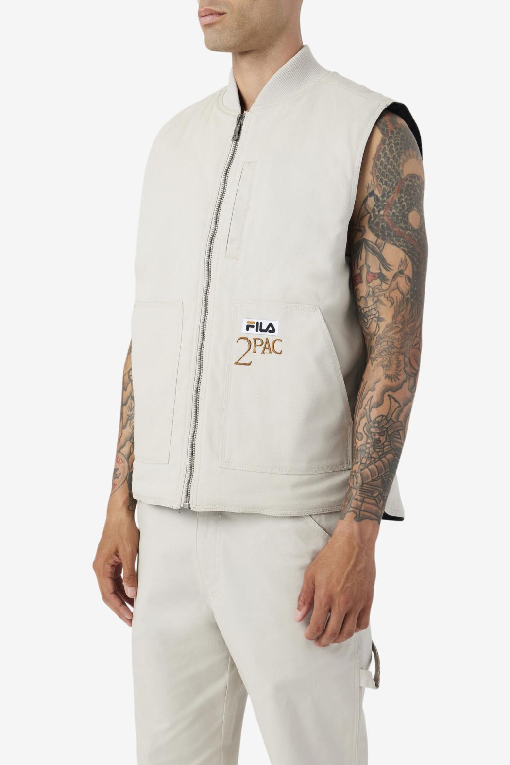 FILA 2Pac Vest 031 DOVE / BLACK | Men Sweaters &amp; Outerwear