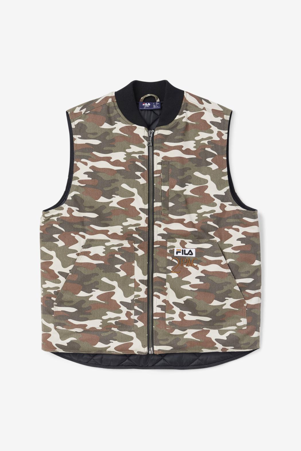 FILA 2Pac Vest 373 CAMO PRINT / BLACK | Men Sweaters &amp; Outerwear