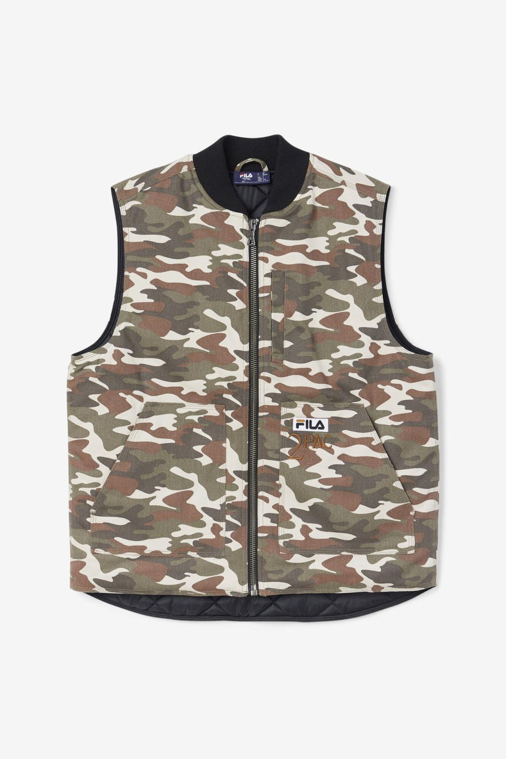 FILA 2Pac Vest 373 CAMO PRINT / BLACK | Men Sweaters &amp; Outerwear
