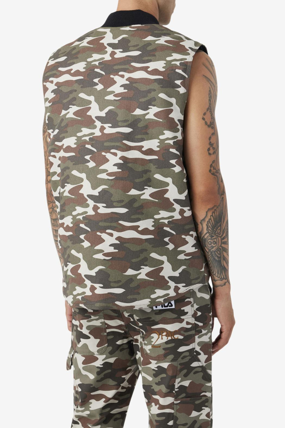 FILA 2Pac Vest 373 CAMO PRINT / BLACK | Men Sweaters &amp; Outerwear