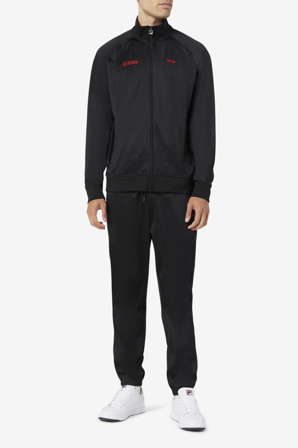 FILA Albania Track Jacket 001 BLACK / RED | Men Sweatsuits &amp; Tracksuits