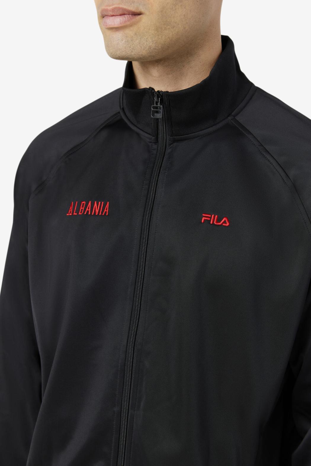 FILA Albania Track Jacket 001 BLACK / RED | Men Sweatsuits &amp; Tracksuits