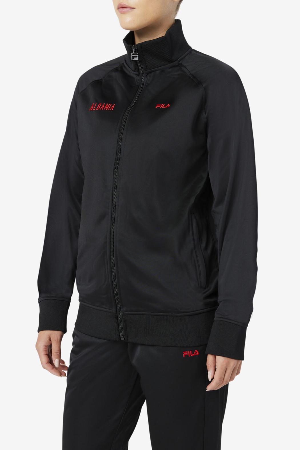 FILA Albania Track Jacket 001 BLACK / RED | Men Sweatsuits &amp; Tracksuits