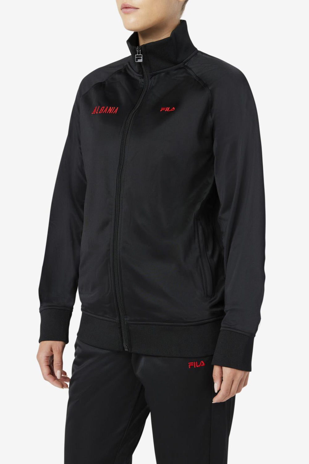 FILA Albania Track Jacket 001 BLACK / RED | Men Sweatsuits &amp; Tracksuits