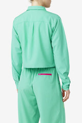 FILA Alina Zip Shirt 993 MARINE GREEN | Women Tops &amp; T-Shirts