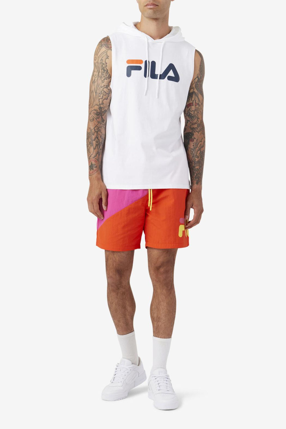 FILA Ama Swim Short 677 FUCHSIA PURPLE / CHERRY TOMATO / BLAZING YELLOW | Men Pants &amp; Shorts