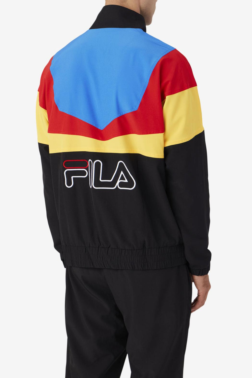 FILA Amar Track Jacket 001 BLACK / GOLD FUSION / FILA RED / PRINCE BLUE / WHITE | Men Sweatsuits &amp; Tracksuits