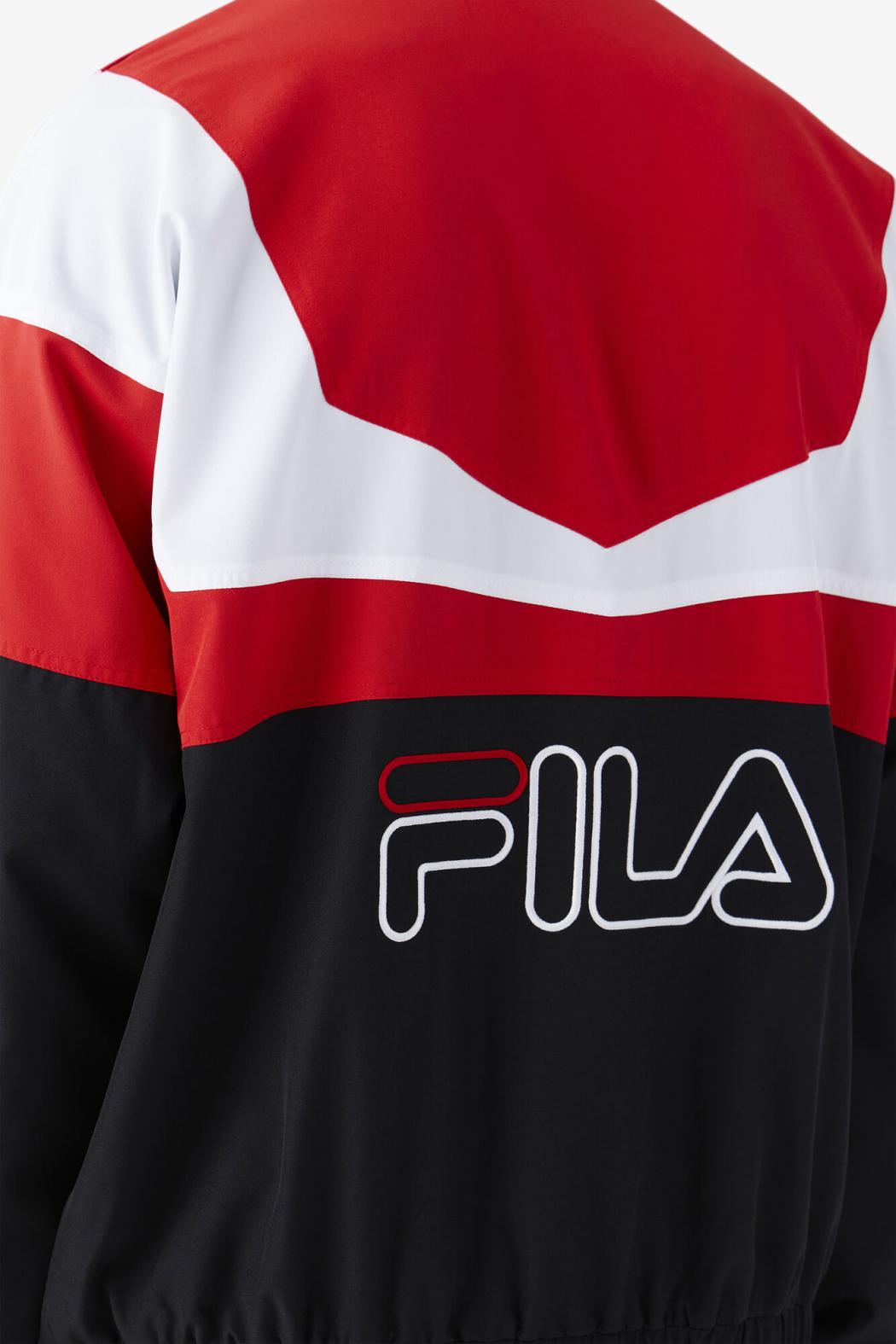 FILA Amar Track Jacket 002 BLACK / FILA RED / WHITE | Men Sweatsuits &amp; Tracksuits