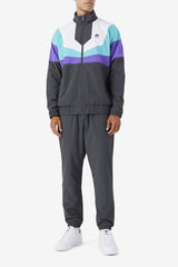 FILA Amar Track Jacket 050 DARK SHADOW / ELECTRIC PURPLE / CERAMIC / WHITE | Men Sweatsuits &amp; Tracksuits
