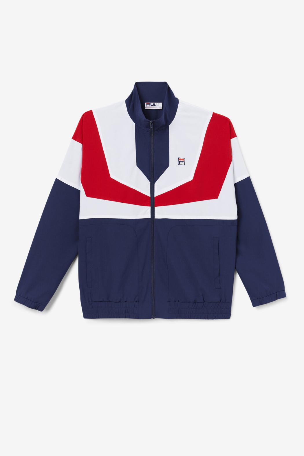 FILA Amar Track Jacket 410 FILA NAVY / WHITE / FILA RED | Men Sweatsuits &amp; Tracksuits