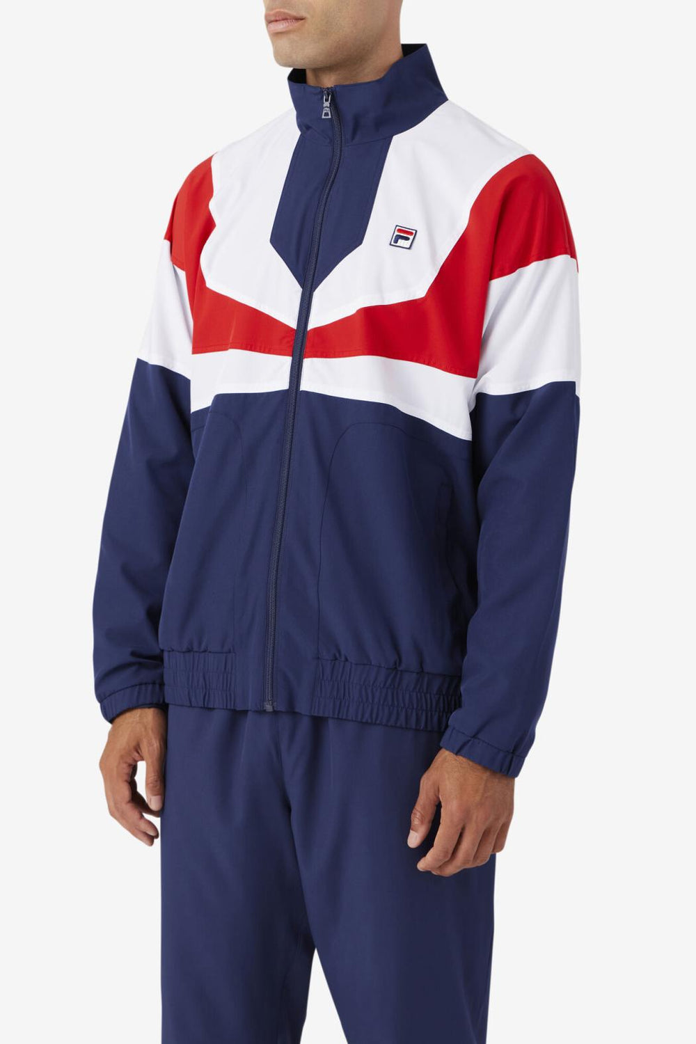 FILA Amar Track Jacket 410 FILA NAVY / WHITE / FILA RED | Men Sweatsuits &amp; Tracksuits