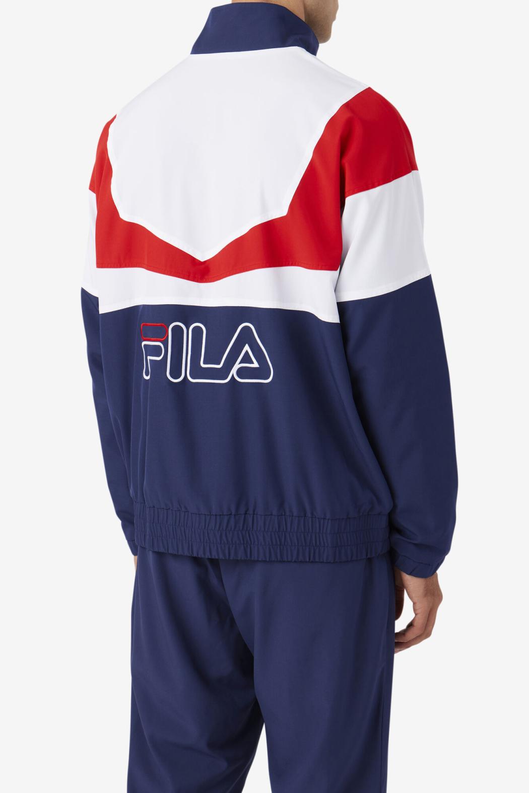 FILA Amar Track Jacket 410 FILA NAVY / WHITE / FILA RED | Men Sweatsuits &amp; Tracksuits