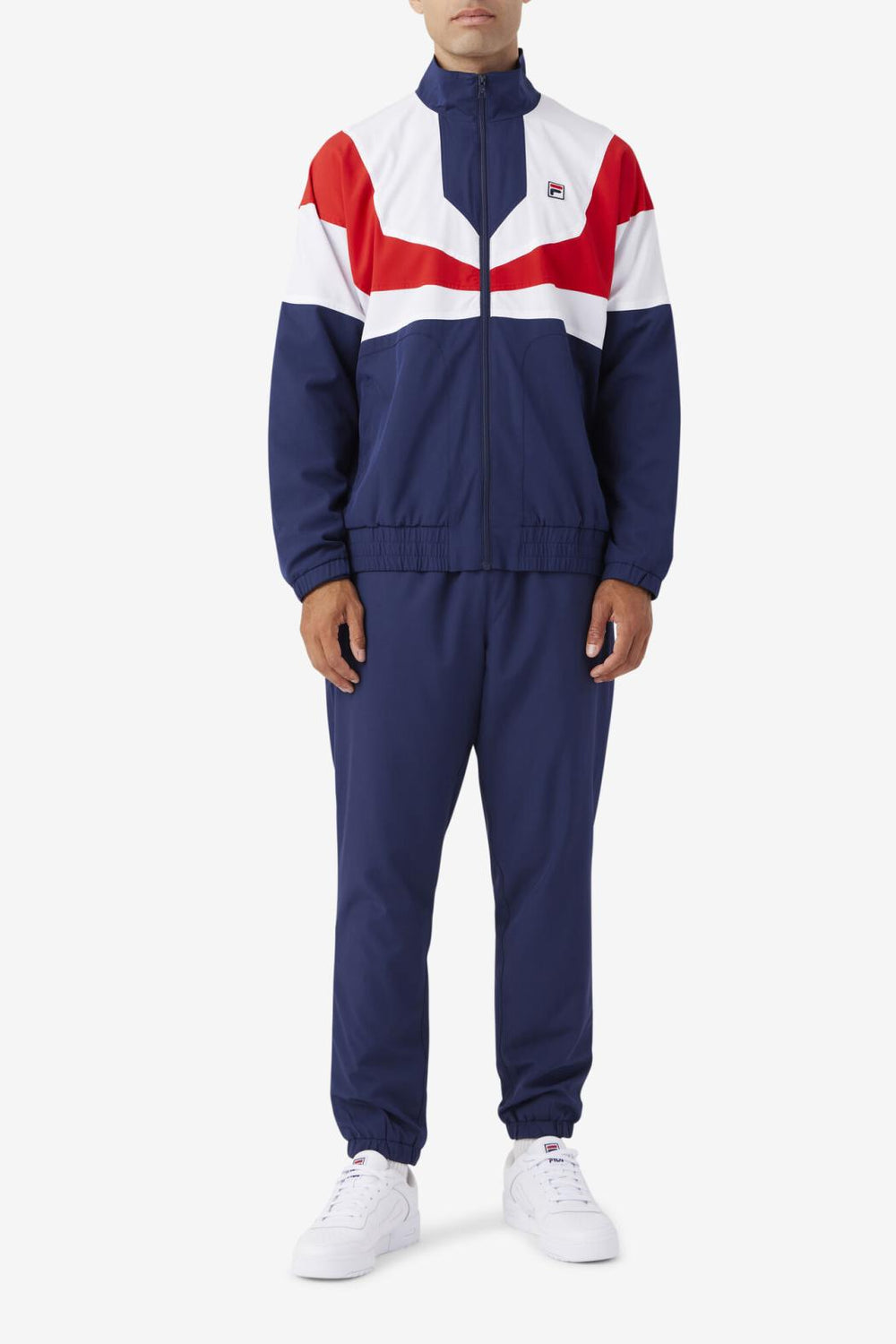 FILA Amar Track Jacket 410 FILA NAVY / WHITE / FILA RED | Men Sweatsuits &amp; Tracksuits