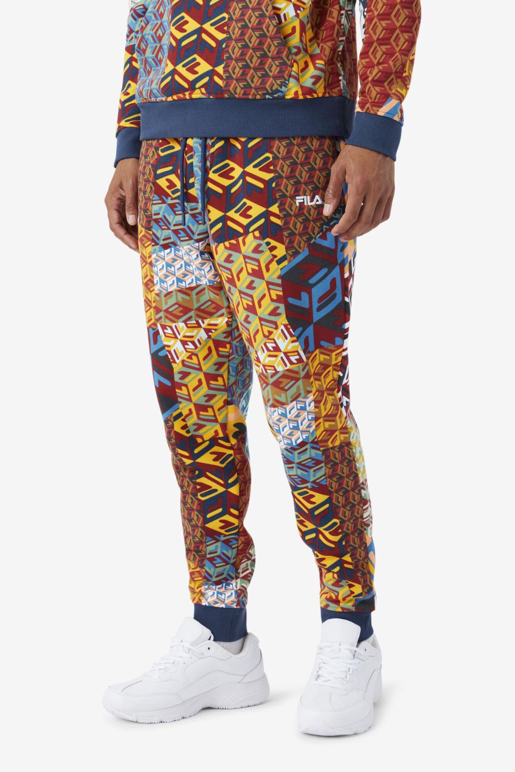 FILA Amay Jogger 732 RADIANT YELLOW PRINT / MOONLIT OCEAN | Men Pants &amp; Shorts