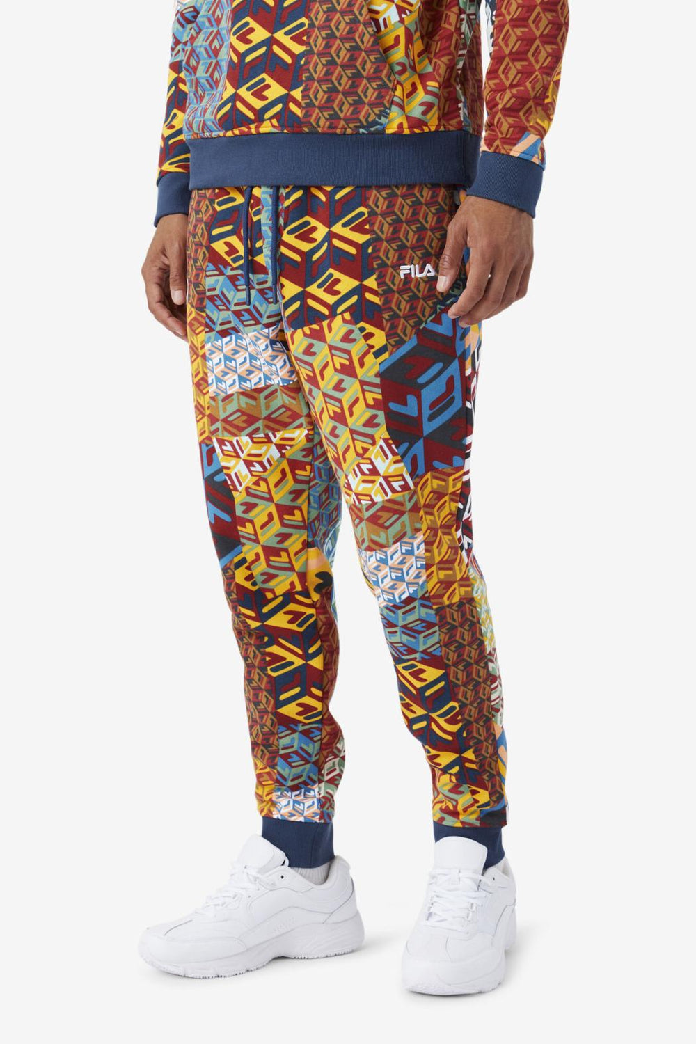 FILA Amay Jogger 732 RADIANT YELLOW PRINT / MOONLIT OCEAN | Men Pants &amp; Shorts