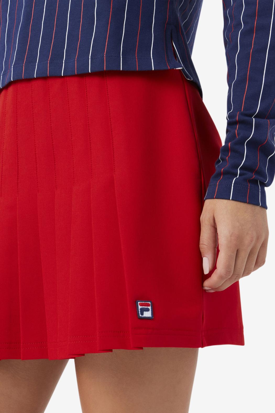 FILA Amy Pleated Skirt 640 FILA RED | Women Skirts