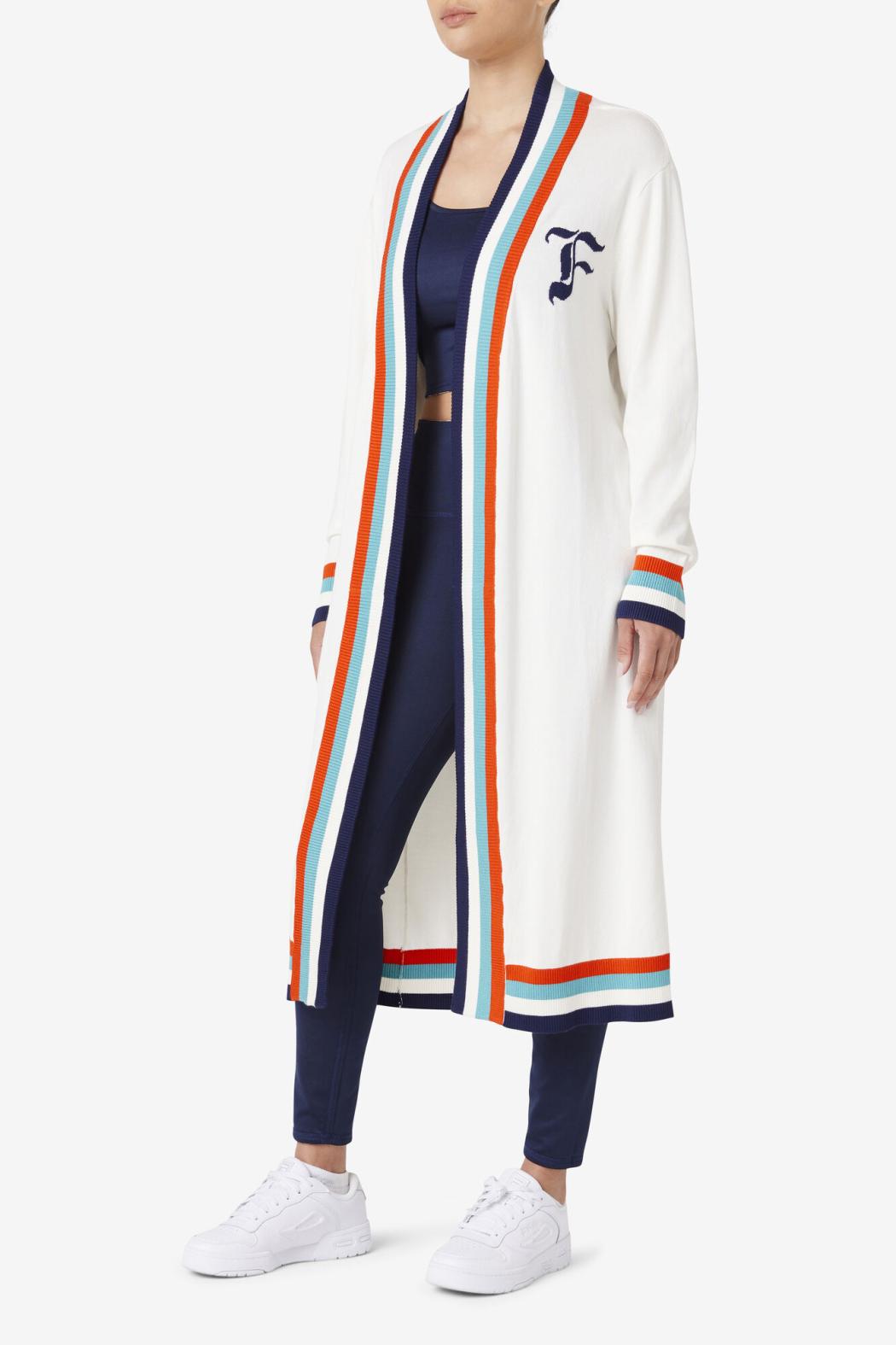 FILA Angelina Maxi Cardigan 300 TOFU | Women Sweatshirts &amp; Hoodies
