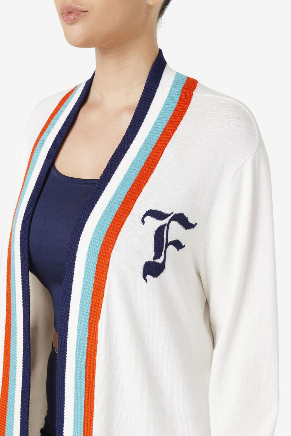 FILA Angelina Maxi Cardigan 300 TOFU | Women Sweatshirts &amp; Hoodies