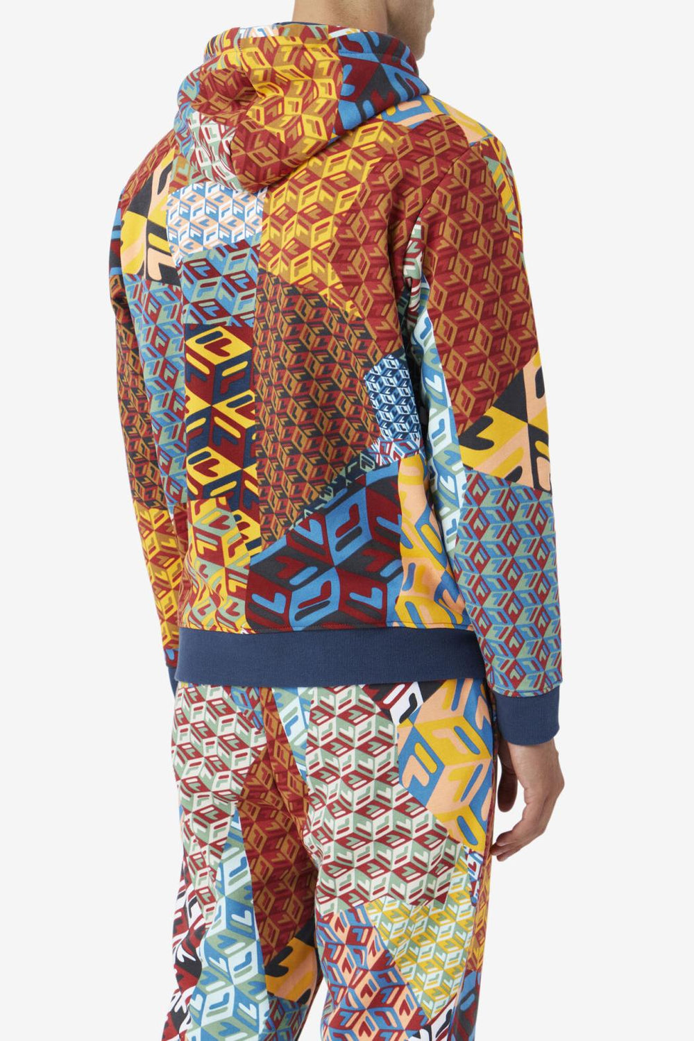 FILA Anja Hoodie 732 RADIANT YELLOW PRINT / MOONLIT OCEAN | Men Sweatshirts &amp; Hoodies