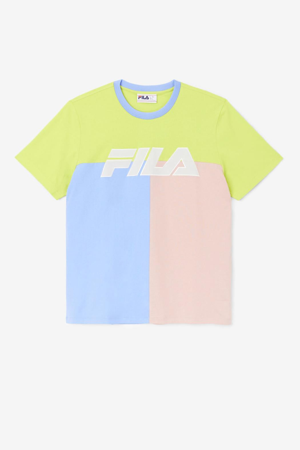 FILA Anvit Crew 918 CORNFLOWER BLUE / LIME PUNCH / CORAL CLOUD | Men Tops