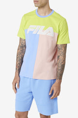 FILA Anvit Crew 918 CORNFLOWER BLUE / LIME PUNCH / CORAL CLOUD | Men Tops