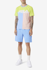FILA Anvit Crew 918 CORNFLOWER BLUE / LIME PUNCH / CORAL CLOUD | Men Tops