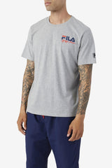 FILA Bevans Park Graphic Tee 073 HEATHER GREY | Men Tops