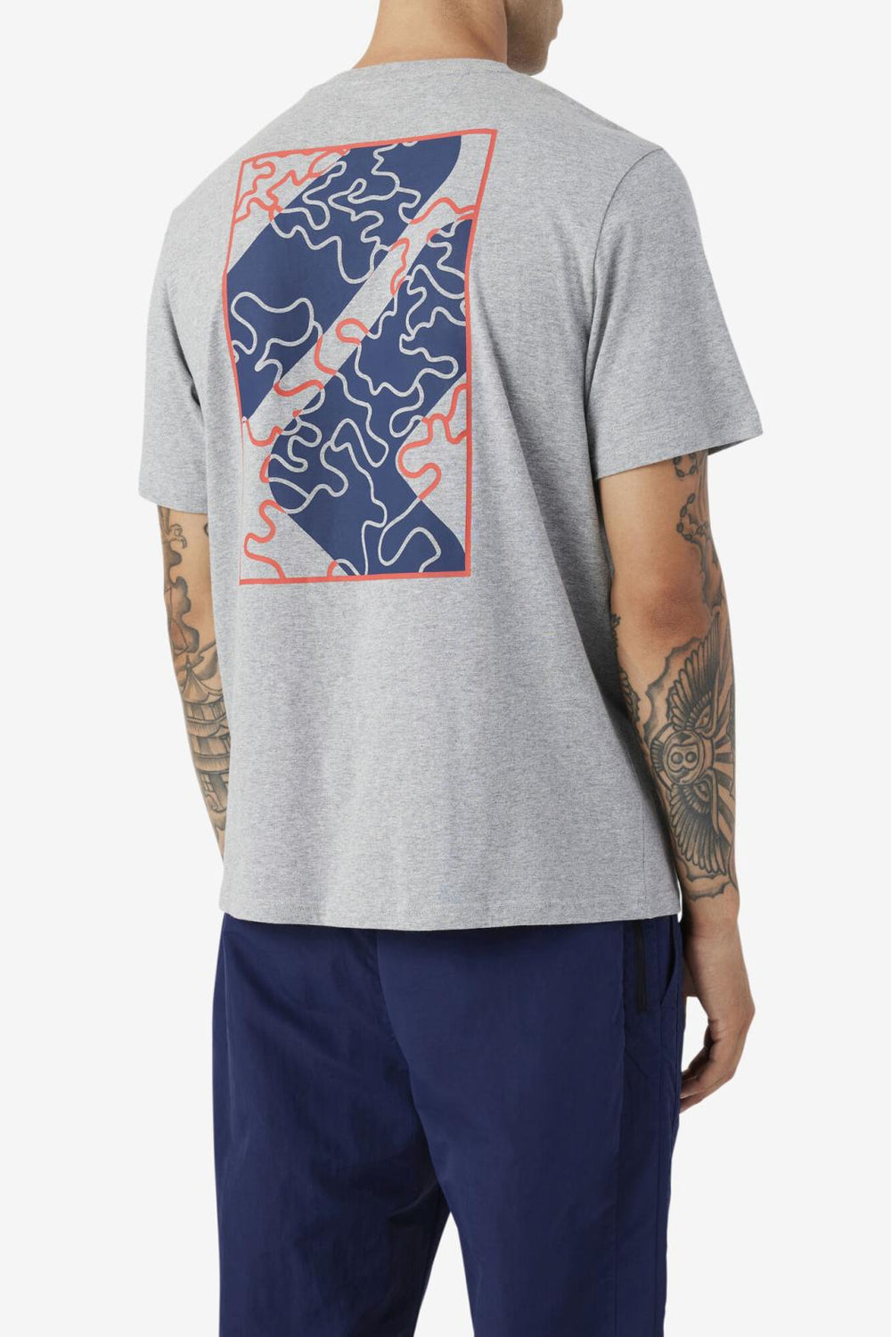 FILA Bevans Park Graphic Tee 073 HEATHER GREY | Men Tops