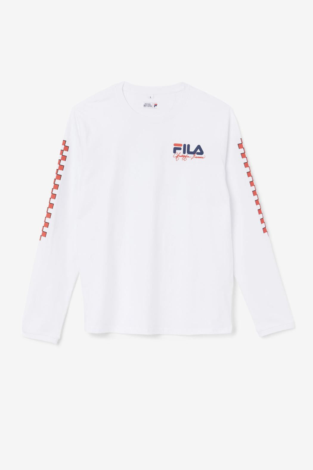 FILA Bevans Park Long Sleeve Tee 100 WHITE | Men Tops