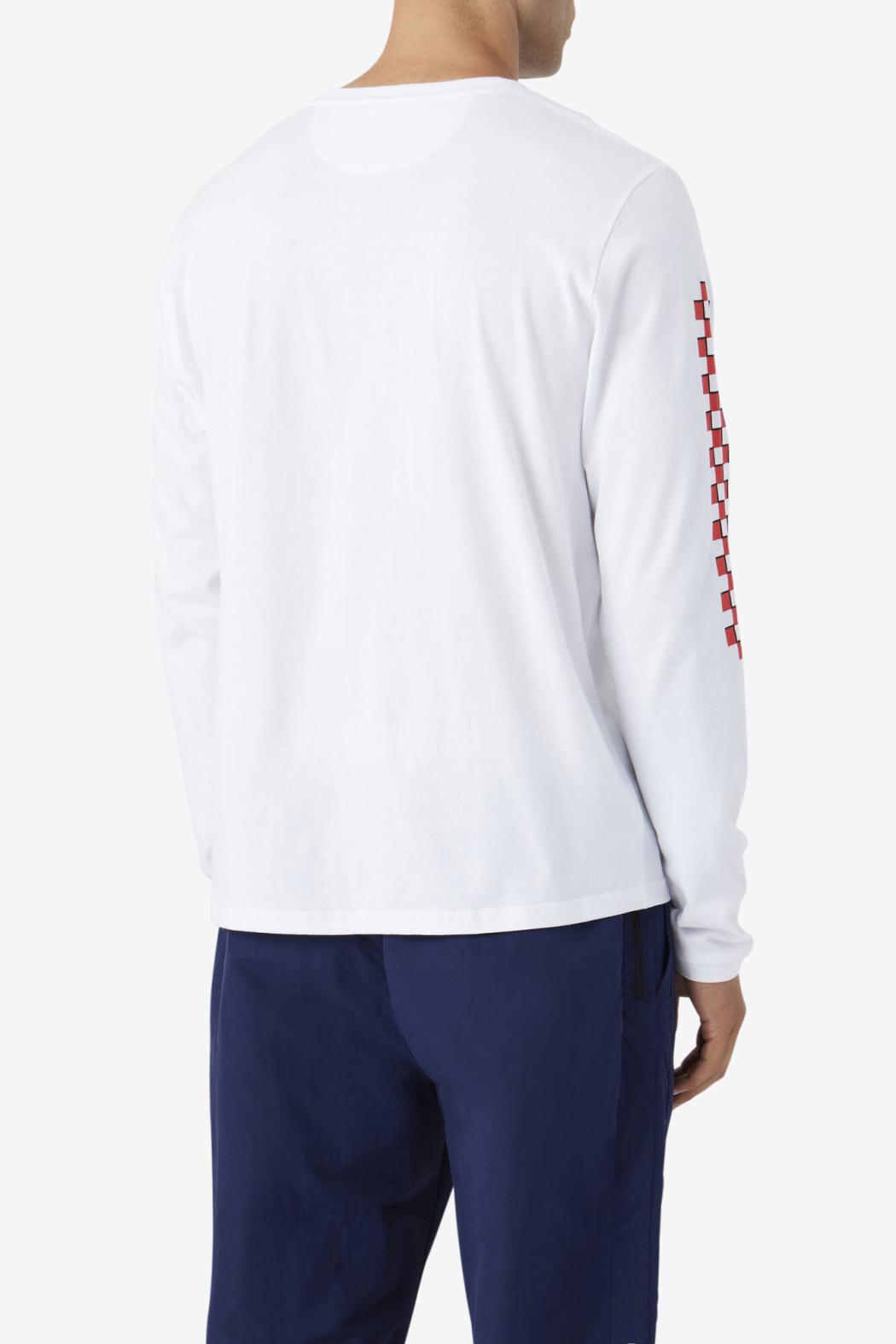 FILA Bevans Park Long Sleeve Tee 100 WHITE | Men Tops