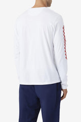 FILA Bevans Park Long Sleeve Tee 100 WHITE | Men Tops