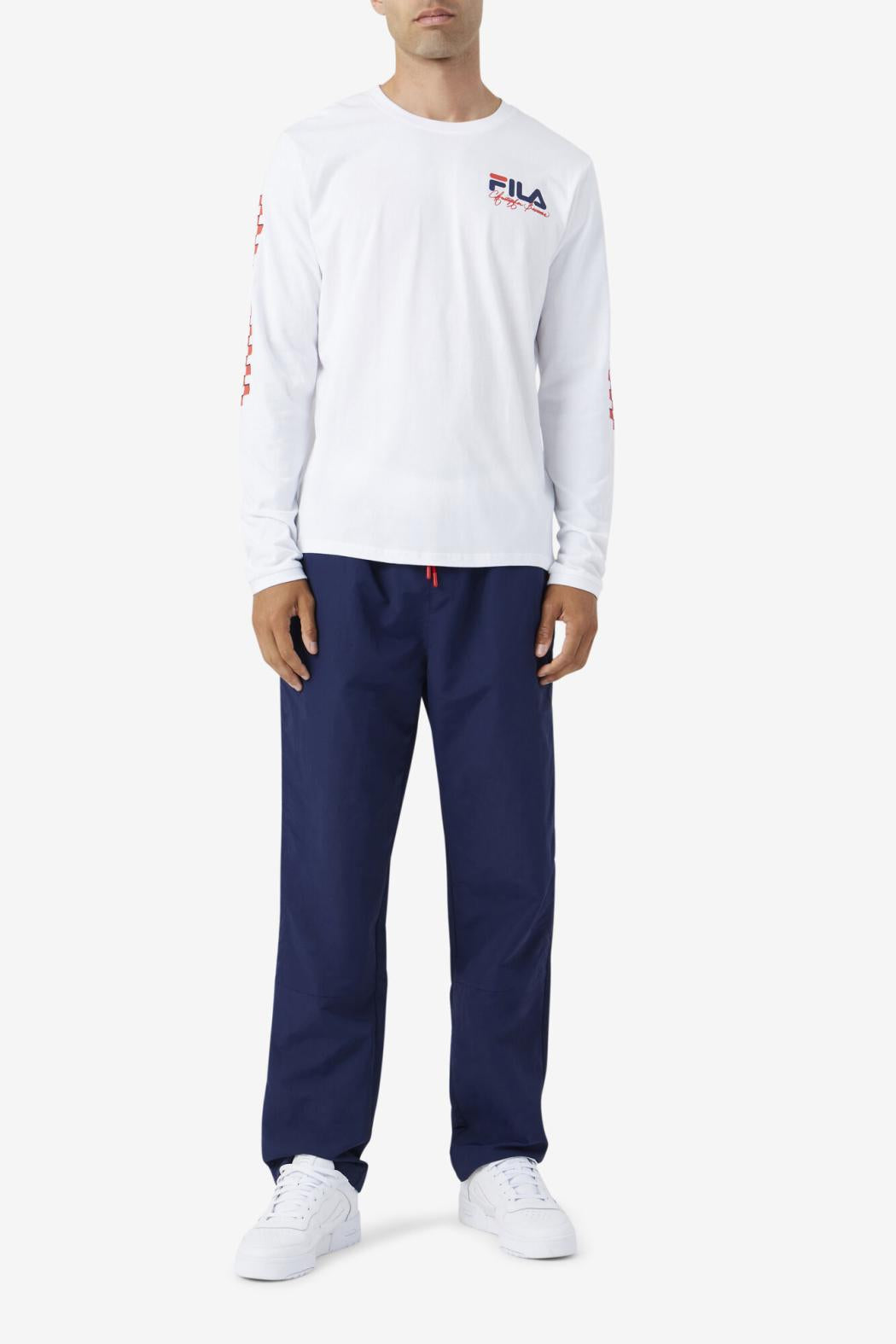 FILA Bevans Park Long Sleeve Tee 100 WHITE | Men Tops