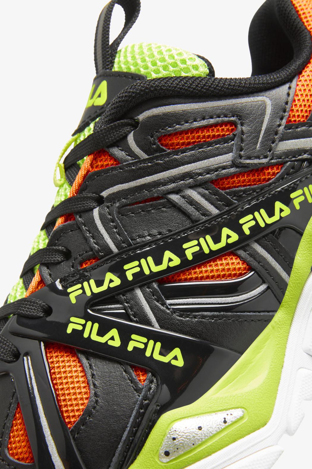 FILA Big Kids' Electrove 2 034 BLACK / RED ORANGE / LIME PUNCH | Kids Big Kids (3.5-7)