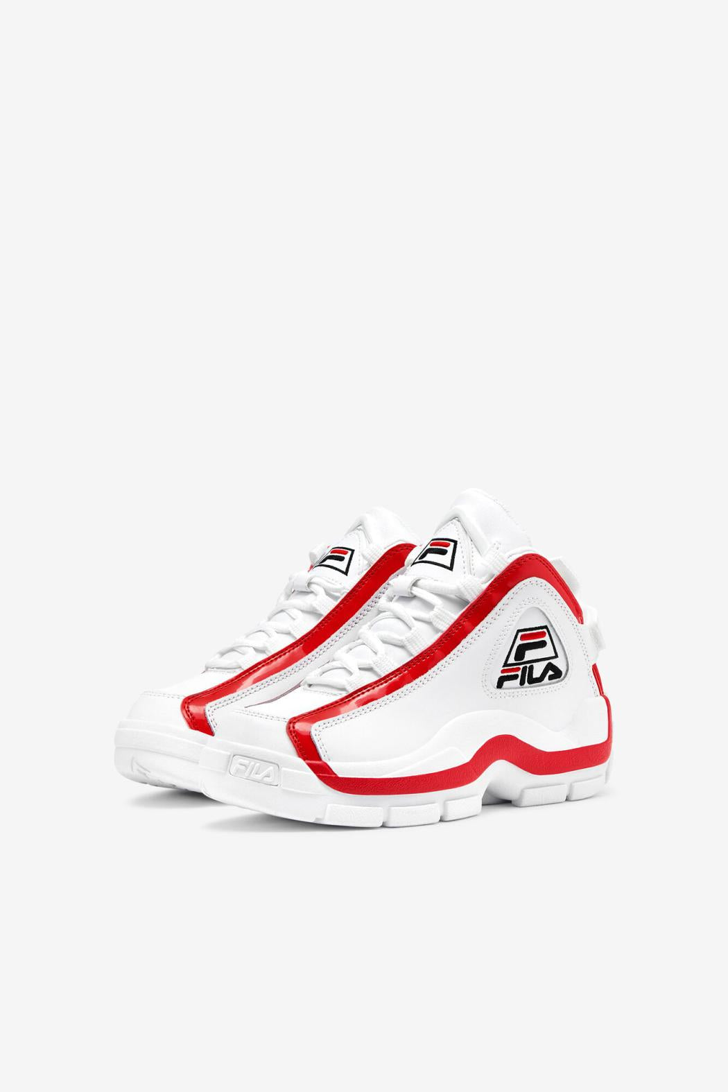 FILA Big Kids' Grant Hill 2 114 WHITE / FILA RED / BLACK | Kids Big Kids (3.5-7)