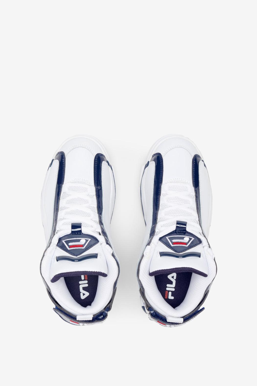 FILA Big Kids' Grant Hill 2 125 WHITE / NAVY / RED | Kids Big Kids (3.5-7)