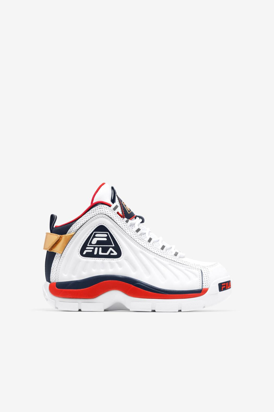 FILA Big Kids' Grant Hill 2 Game Break 125 WHITE / DRESS BLUES / FILA RED | Kids Big Kids (3.5-7)