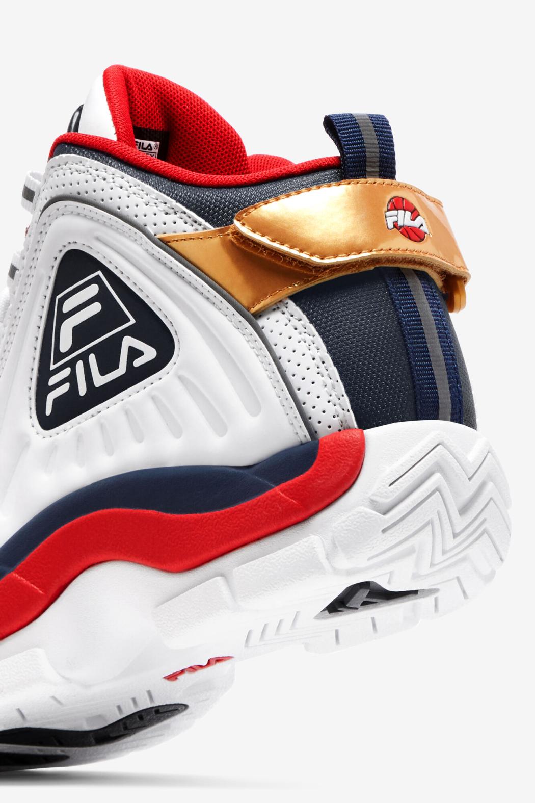 FILA Big Kids' Grant Hill 2 Game Break 125 WHITE / DRESS BLUES / FILA RED | Kids Big Kids (3.5-7)