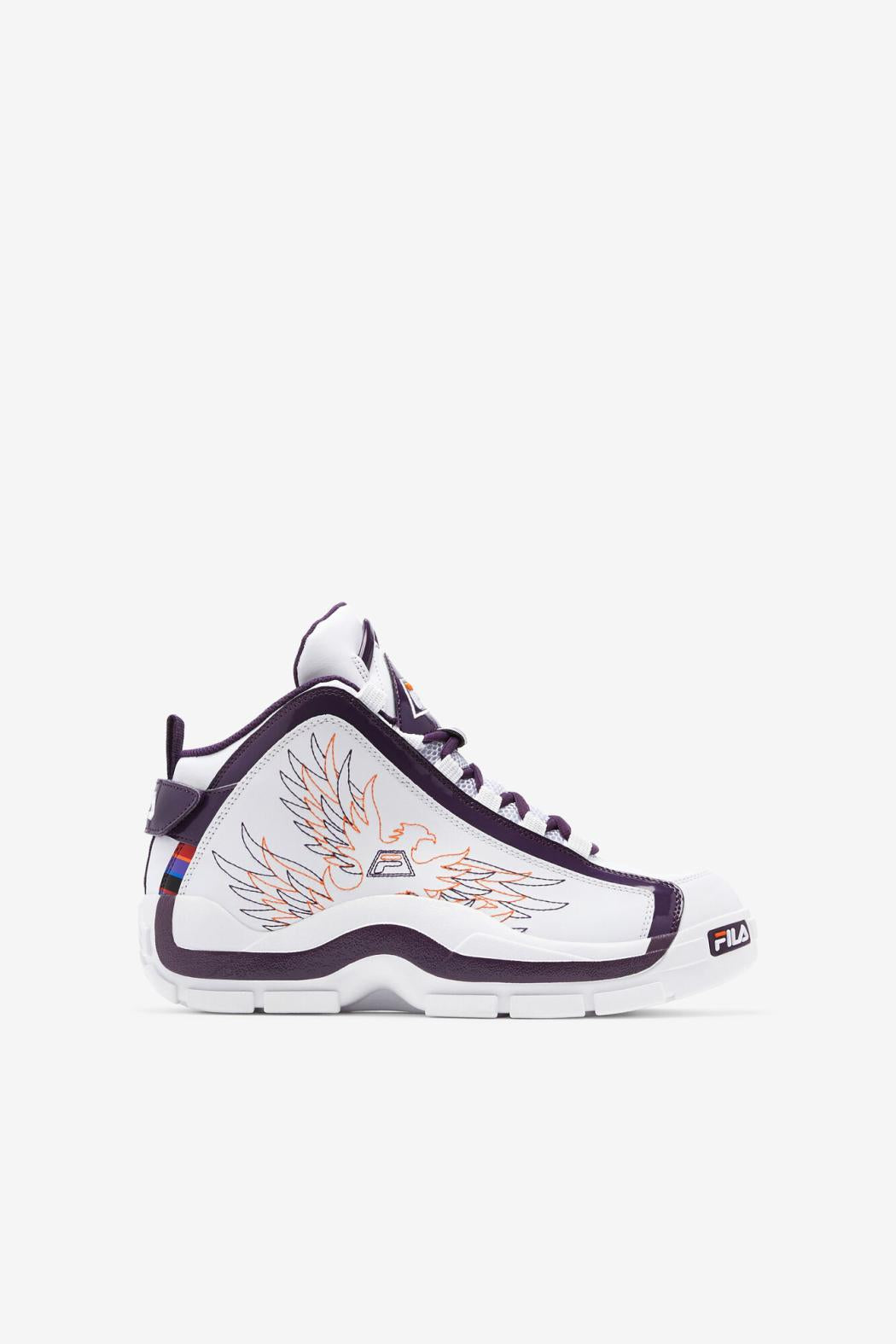 FILA Big Kids' Grant Hill 2 History 133 WHITE / PURPLE PENNANT / VIBRANT ORANGE | Kids Big Kids (3.5-7)